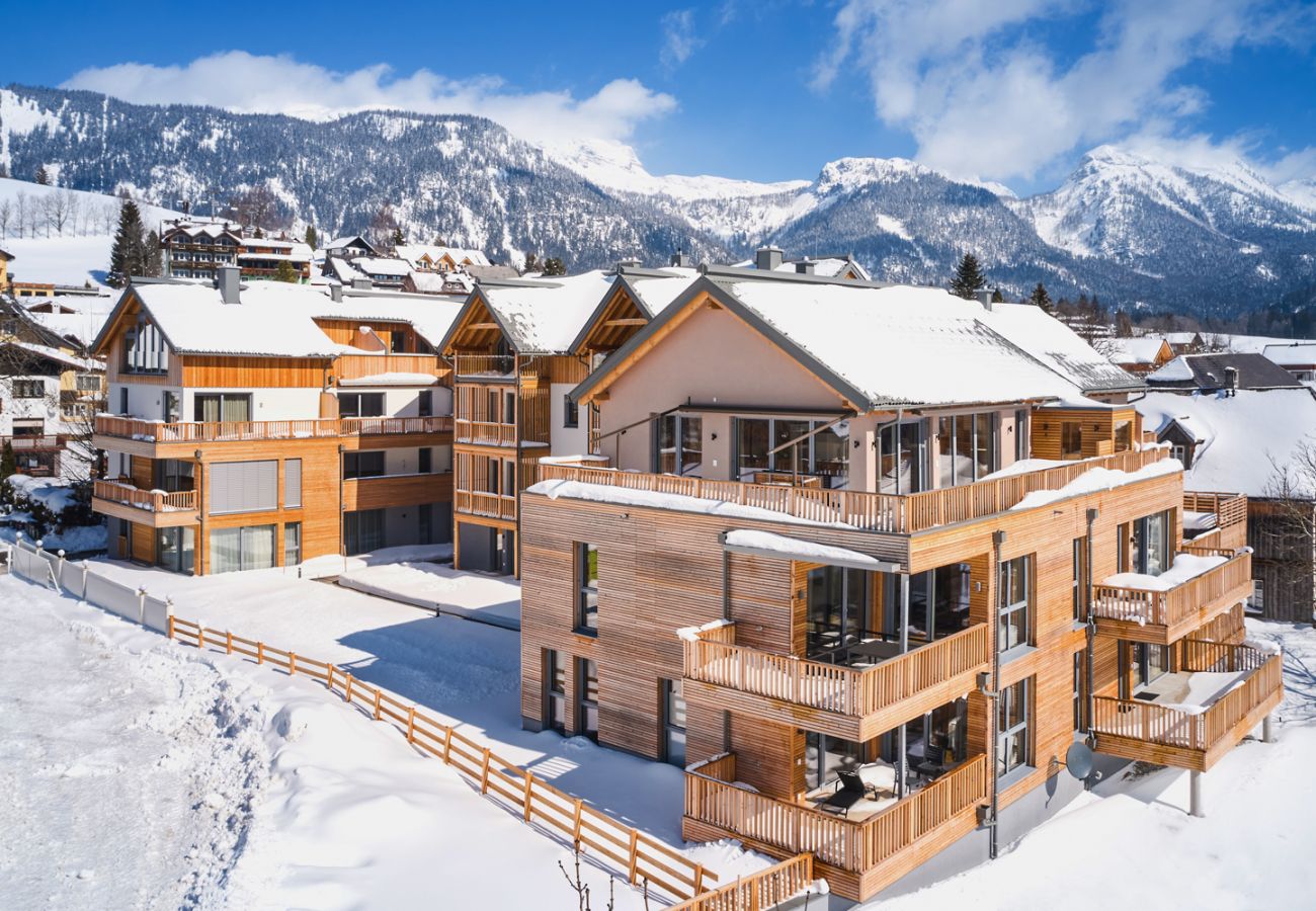 Exterior view from the holiday home flat Adler Lodge D5 in Tauplitz