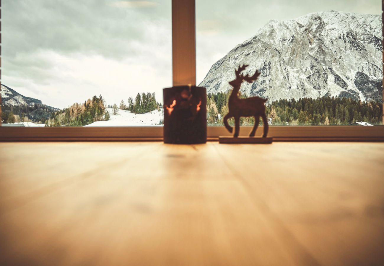 Aussicht auf die Berge in der Ferienwohnung Adler Lodge D3 in Tauplitz