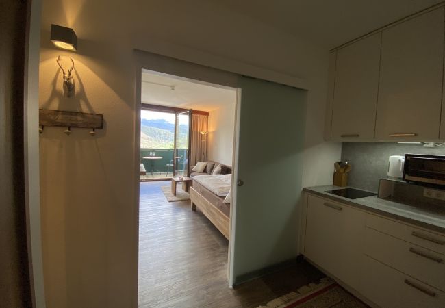 Übersicht Wohnbereich in der Ferienwohnung Alpine Studio Apartment in der Schladming Dachstein Region