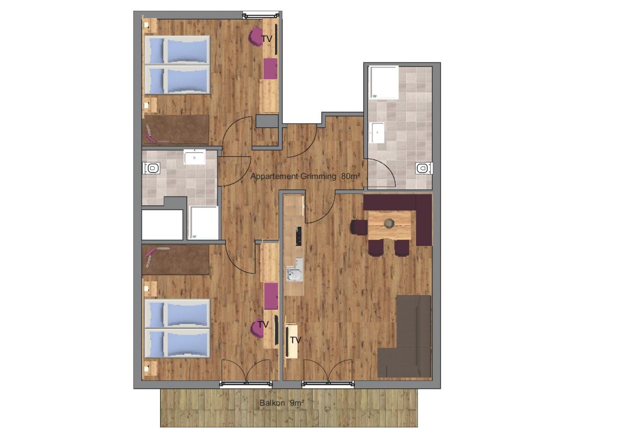 Ferienwohnung in Tauplitz - Appartement Grimming - Kolb