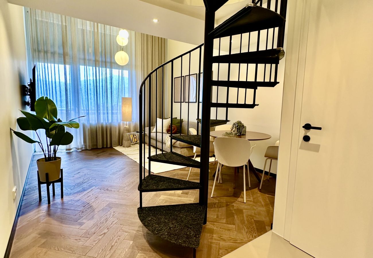 Ferienwohnung in Bad Mitterndorf - Das Alpenzeit Loft mit Grimmingblick